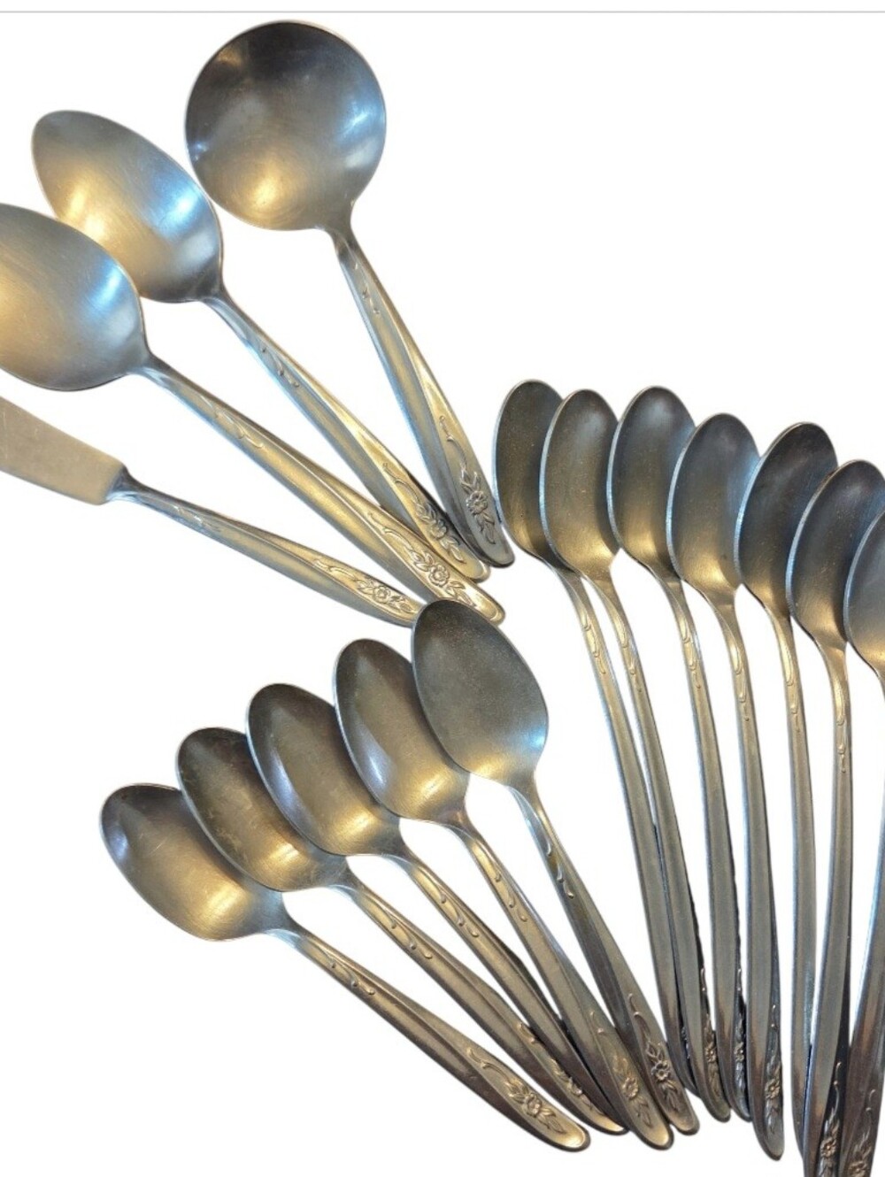 Oneida Thor Stainless USA Midsummer Floral - 16pcs - Serving, Table, Tea Spoons